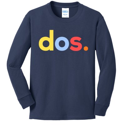 Cute Funny Dos Anos 2nd Birthday For Boys Kids Long Sleeve Shirt