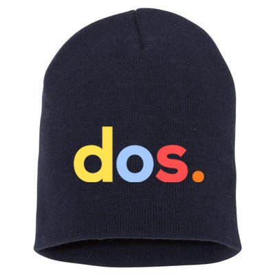 Cute Funny Dos Anos 2nd Birthday For Boys Short Acrylic Beanie