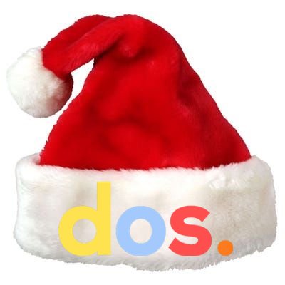 Cute Funny Dos Anos 2nd Birthday For Boys Premium Christmas Santa Hat