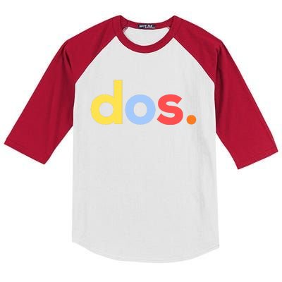 Cute Funny Dos Anos 2nd Birthday For Boys Kids Colorblock Raglan Jersey