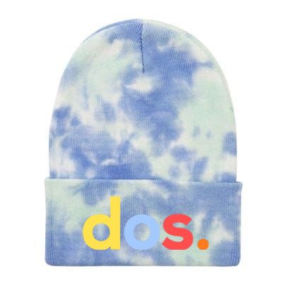 Cute Funny Dos Anos 2nd Birthday For Boys Tie Dye 12in Knit Beanie