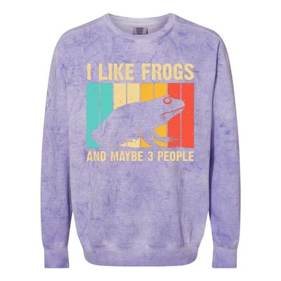 Cute Frog Design For Toad Lover  Amphibian Animals Colorblast Crewneck Sweatshirt