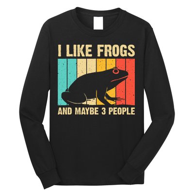 Cute Frog Design For Toad Lover  Amphibian Animals Long Sleeve Shirt