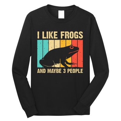 Cute Frog Design For Toad Lover  Amphibian Animals Long Sleeve Shirt