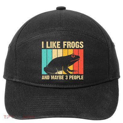 Cute Frog Design For Toad Lover  Amphibian Animals 7-Panel Snapback Hat