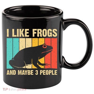 Cute Frog Design For Toad Lover  Amphibian Animals 11oz C Handle Ceramic Mug