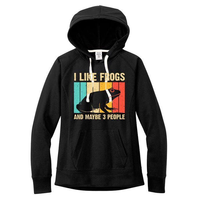 Cute Frog Design For Toad Lover  Amphibian Animals Women's Fleece Hoodie