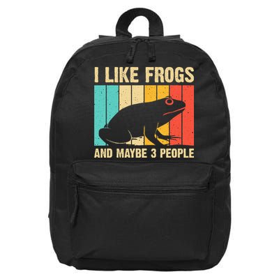 Cute Frog Design For Toad Lover  Amphibian Animals 16 in Basic Backpack