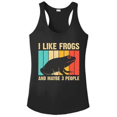 Cute Frog Design For Toad Lover  Amphibian Animals Ladies PosiCharge Competitor Racerback Tank