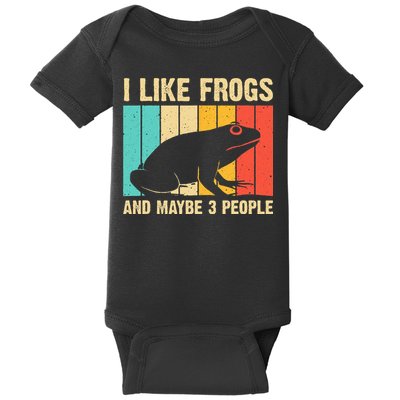 Cute Frog Design For Toad Lover  Amphibian Animals Baby Bodysuit