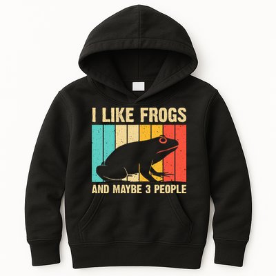 Cute Frog Design For Toad Lover  Amphibian Animals Kids Hoodie