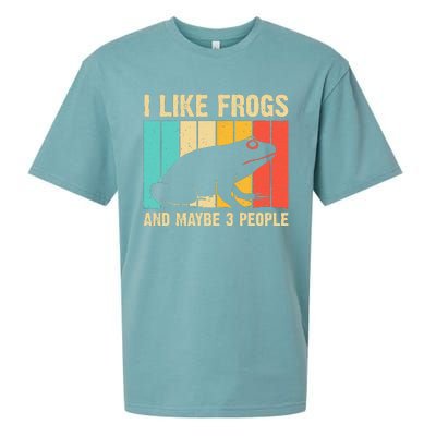 Cute Frog Design For Toad Lover  Amphibian Animals Sueded Cloud Jersey T-Shirt