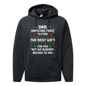 Christmas For Dad Xmas Daddy Father Christmas Dad Performance Fleece Hoodie