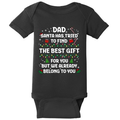 Christmas For Dad Xmas Daddy Father Christmas Dad Baby Bodysuit