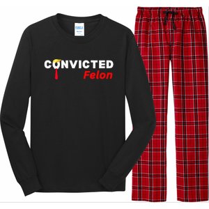 Convicted Felon Donald Trump Guilty Trump Mugshot Prison Long Sleeve Pajama Set