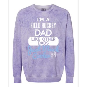 Cool Fathers Day Design Field Hockey Dad Gift Colorblast Crewneck Sweatshirt