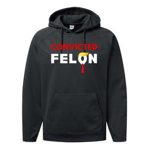 Convicted Felon Donald Trump Guilty Lock Him Up Trump Prison Performance Fleece Hoodie