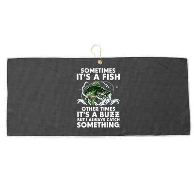 Cool Fishing Design For  Wo Fishing Rod Fish Fisherman Large Microfiber Waffle Golf Towel