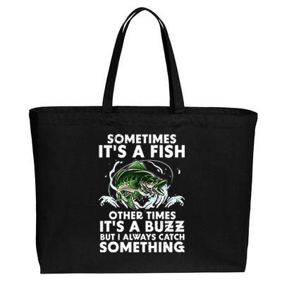 Cool Fishing Design For  Wo Fishing Rod Fish Fisherman Cotton Canvas Jumbo Tote