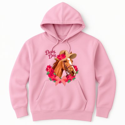 Cute Floral Derby Day Horse Hoodie