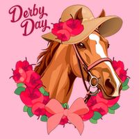 Cute Floral Derby Day Horse Kids Hoodie