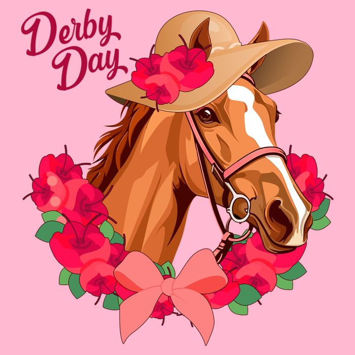 Cute Floral Derby Day Horse Kids Hoodie