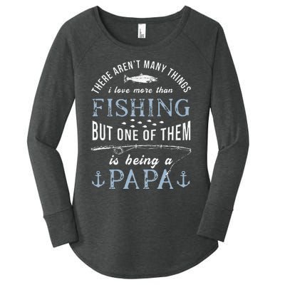 Cute Fathers Day Fishing Love Fish Being Papa Grandpa Grandkids Women's Perfect Tri Tunic Long Sleeve Shirt