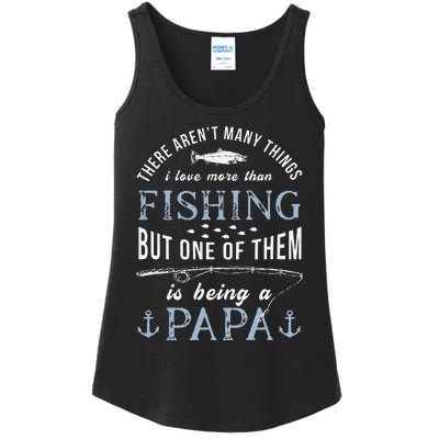 Cute Fathers Day Fishing Love Fish Being Papa Grandpa Grandkids Ladies Essential Tank