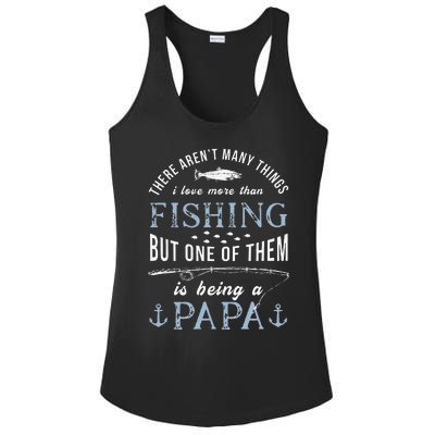 Cute Fathers Day Fishing Love Fish Being Papa Grandpa Grandkids Ladies PosiCharge Competitor Racerback Tank