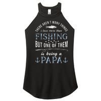 Cute Fathers Day Fishing Love Fish Being Papa Grandpa Grandkids Women's Perfect Tri Rocker Tank