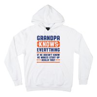 Christmas Fathers Day Funny Gift Grandpa Knows Everything Hoodie