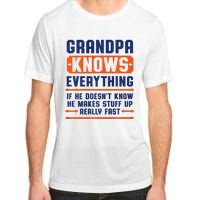 Christmas Fathers Day Funny Gift Grandpa Knows Everything Adult ChromaSoft Performance T-Shirt