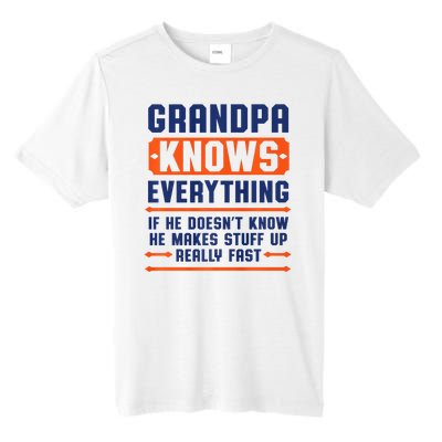 Christmas Fathers Day Funny Gift Grandpa Knows Everything Tall Fusion ChromaSoft Performance T-Shirt