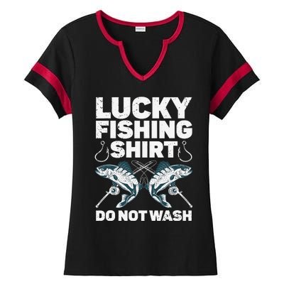 Cute Fishing Design For Fisherman Fishing Lovers Ladies Halftime Notch Neck Tee