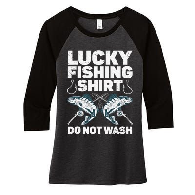 Cute Fishing Design For Fisherman Fishing Lovers Women's Tri-Blend 3/4-Sleeve Raglan Shirt