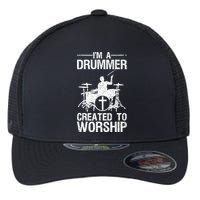 Christian Funny Drummer Player Lover Flexfit Unipanel Trucker Cap