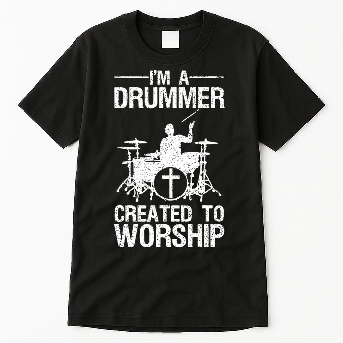 Christian Funny Drummer Player Lover Tall T-Shirt