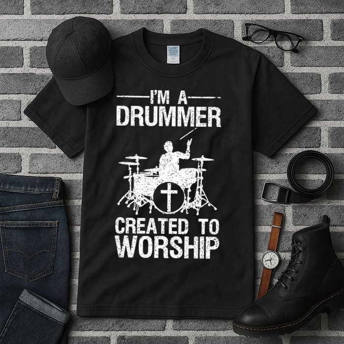 Christian Funny Drummer Player Lover Tall T-Shirt