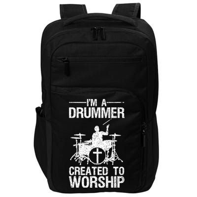 Christian Funny Drummer Player Lover Impact Tech Backpack