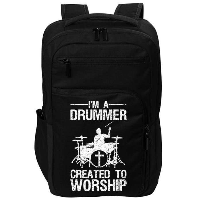 Christian Funny Drummer Player Lover Impact Tech Backpack