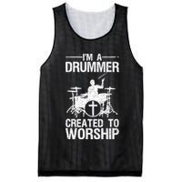 Christian Funny Drummer Player Lover Mesh Reversible Basketball Jersey Tank