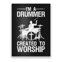 Christian Funny Drummer Player Lover Poster