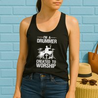 Christian Funny Drummer Player Lover Womens Tank Top