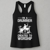 Christian Funny Drummer Player Lover Womens Tank Top
