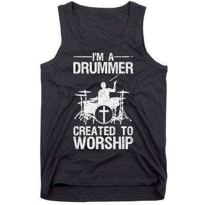 Christian Funny Drummer Player Lover Tank Top