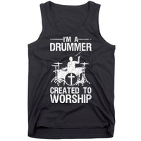 Christian Funny Drummer Player Lover Tank Top