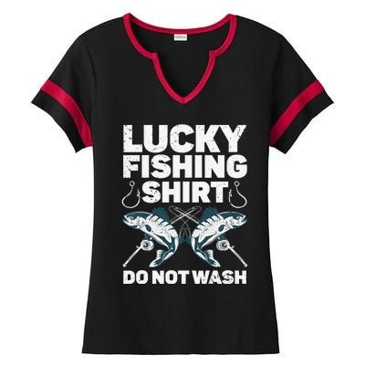 Cute Fishing Design For Fisherman Fishing Lovers Ladies Halftime Notch Neck Tee