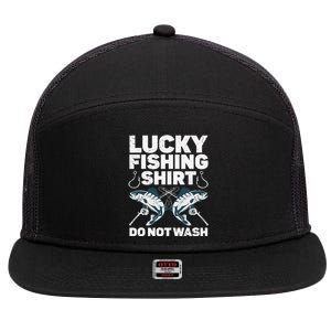 Cute Fishing Design For Fisherman Fishing Lovers 7 Panel Mesh Trucker Snapback Hat