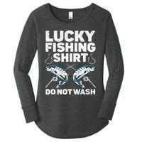 Cute Fishing Design For Fisherman Fishing Lovers Women's Perfect Tri Tunic Long Sleeve Shirt