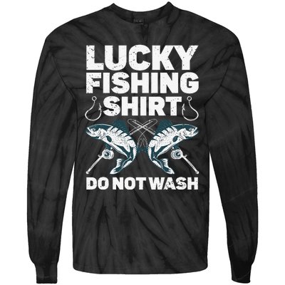 Cute Fishing Design For Fisherman Fishing Lovers Tie-Dye Long Sleeve Shirt